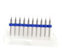 Culnflun PCB Drill Bits, 10PCS Micro Carbide Drill Bit Precision Tungsten Steel CNC SMT Circuit Board Tools Sharp Cutting Margin for PCB SMT CNC Engraving 3.175mm Shank Diameter (0.2mm)