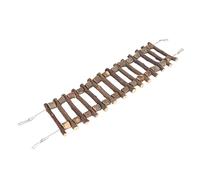 Culnflun Pet Climbing Ladder, Rope Ladder Wooden Ladder Bridge Flexible Teeth Grinding Toy for Parrot Chinchilla Hamster Small Animals Cage Playground (50CM)