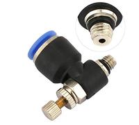 Culnflun Pneumatic Fitting Regulator Valve, 2PCS Air Flow Speed Controller Pipe Fitting for Air Compressor Systems Copper Plastic 6mm 0.2in Tube Diameter