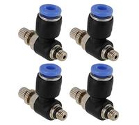 Culnflun Pneumatic Quick Connector Brass Air Valve Connector M5 Thread 4mm Tube OD Easy Install High Pressure for Air Compressor Tools Black 20Pcs