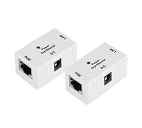 Culnflun Poe Injector for Ip Camera, Rj45 Poe Power Module Delivers 10/100mbps Speed with Wall Mount Layout 2pcs Set (White)