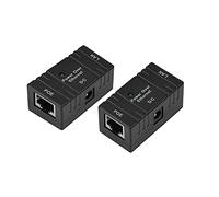 Culnflun Poe Injector for Ip Camera, Rj45 Poe Power Module Delivers 10/100mbps Speed with Wall Mount Layout 2pcs Set (Black)