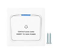 Culnflun Power Card Sensor Key Card Switch Panel Electricity Recognition Switch for Hotel Energy Saving White ABS PC Material 86x86mm