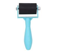 Culnflun Printmaking Brayer, Rubber Roller Art Stamping Tool 3.5cm Plastic Handle for Printmaking Ink Painting Modeling Smooth Rolling Surface Strong Hiding Power Blue (Green)