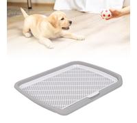 Culnflun Puppy Potty Training Tray Detachable Washable Mesh Dog Pee Pad Holder Tray for Small Breed Dogs Indoor Outdoor Use Durable PP Polypropylene Material 19.7 x 26 x 2 Inches (Gray)