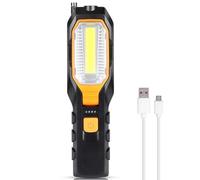 Culnflun Rechargeable COB Work Light USB Adjustable LED Work Lamp with Magnetic Hook for Repair Portable Flashlight for Mechanics Electricians and DIY Enthusiasts