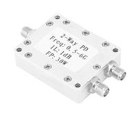 Culnflun RF Power Splitter, 2 Way Power Divider 30W Signal Splitter Module, for RF Communication Systems CNC Aluminum Alloy Sandblasting Finish
