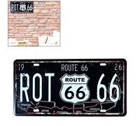 Culnflun Route 66 USA R66 License Plate Vintage Metal Sign Auto Wall Decor Garage Home Bar Cafe Retro Iron 30X15 CM
