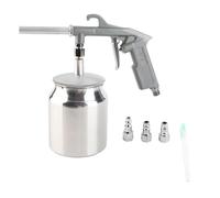 Culnflun Sandblaster Gun, Air Sand Sandblasting Spray Gun Tool Set Kit Fine Spraying for Glass Sanding Surfaces Polishing Removal Coating 750CC Aluminium Pot