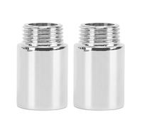 Culnflun Shower Arm Extension 2PCS, Stainless Steel Chrome Plated Shower Head Extension Pipe, Durable Rust Proof Adjustable Height Angle, for Bathroom Shower (3cm/1.2in)