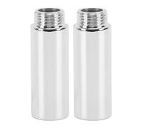 Culnflun Shower Arm Extension 2PCS, Stainless Steel Chrome Plated Shower Head Extension Pipe, Durable Rust Proof Adjustable Height Angle, for Bathroom Shower (6.1cm/2.4in)