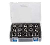 Culnflun Spring Collet Set, ER25 High Speed Steel Spring Chuck Collets with Wrench CNC Milling Machine Parts 15Pcs for Precision Tool Clamping and Drilling