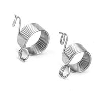 Culnflun Stainless Steel Knitting Thimble Guide Finger Ring 2Pcs Durable Coiled Design for Knitting Crocheting Sweater Scarf Crafting Accessories