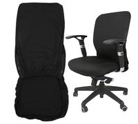 Culnflun Stretch Office Chair Cover, High Resilience Double Sided Zip Seat Covers, Computer Chair Cover, Polyester Washable Slipcovers, For Universal Rotating Chair Protectors