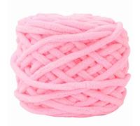 Culnflun Thick Quick Yarn Coarse Wool Woven Thread Blanket Yarn Big Ball Polyester Wool Yarn for Weaving Scarves Shawls Sweaters Hats Shoes Seat Cushions (03 Pink)