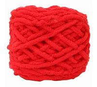 Culnflun Thick Quick Yarn Coarse Wool Woven Thread Blanket Yarn Big Ball Polyester Wool Yarn for Weaving Scarves Shawls Sweaters Hats Shoes Seat Cushions (11 Big red)