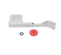 Culnflun Thumb Grip with Hot Shoe Cover for Camera Aluminum Alloy Anti Slip Hand Rest, Ergonomic Camera Accessory with Shutter Release Control, Silver