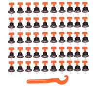 Culnflun Tile Spacers Leveler Tile Tools 50Pcs Tile Spacers Leveling Kit with Wrench for Floor Wall 3-16mm Ceramic Tiles