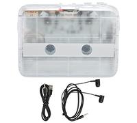 Culnflun TON007B Bluetooth Cassette Player with Headphone, ABS Auto Reverse Function Stereo Cassette Player Portable Wireless Bluetooth 5.0 for Music Lovers Traveler (White)