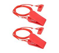 Culnflun Treadmill Universal Safety Key 2PCS Durable Magnetic Treadmill Replacement Key with Automatic Protection Device for Home Gym Running Machine Red ABS Plastic 15x40mm
