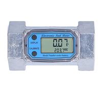 Culnflun Turbine Flow Meter, Electronic Digital Precision Fuel Liquid Water Gas Oil Flowmeter for Transportation Commerce Aluminum Alloy 2in 35 200L Min LLW 50