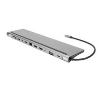 Culnflun USB C HUB, 12 in 1 Type C Docking Station with Dual 4K HDMI 1000M RJ45 VGA USB 3.0/2.0 SD TF 3.5MM Audio 87W PD Compatible with Type C Laptops