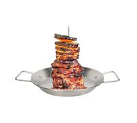 Culnflun Vertical Skewer Grill, Stainless Steel Removable Vertical Skewer Cooker, Brazilian Vertical Grill for Tortillas, Kebabs, Oven Roasted Dishes (with Brush)