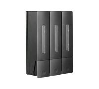 Culnflun Wall Mounted Shampoo Conditioner Dispenser 3 Chamber 1200ml Shower Soap Dispenser Triple Head for Bathroom (Gunmetal Triple Head)