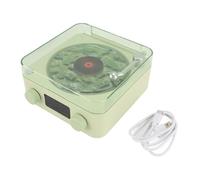 Culnflun Waves Viny l Player, Waves Bluetooth Speaker Adjustable Light and Time Viny l Speaker Stereo Record Player for Sleep Relaxing Bedroom Office (Green)