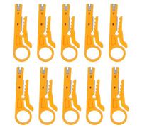 Culnflun Wire Stripper, Crimper Pliers Cable Crimping Tool 10Pcs Multi Purpose Mini Hand Crimper for Electrician Professional ABS Stainless Steel Yellow 9cm