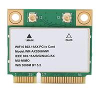Culnflun Wireless Net Card, WiFi6 MU MIMO 2974Mbps 2.4G 5G Dual Band BT5.2 Mini PCIE Interface for Laptop Notebook Small Host All in One Machine