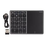 Culnflun Wireless Number Pad Numeric Keypad Touchpad 22 Keys Bluetooth 4.2 2.4G Dual Mode USB Type C Rechargeable Portable Numeric Keypad for Laptop PC Desktop Computer (Iron Gray)