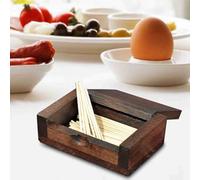 Culnflun Wooden Toothpick Holder Dispenser, Mini Portable Pocket Toothpick Storage Box Case for Home, Hotel, Kitchen Use 3.5x2.2 Inch