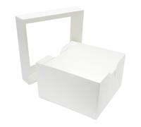 Culpitt 10" (25.5cm) Cake Boxes with Clear Window Lid | 10 Pack | Sturdy, Food Safe Display Cake Box for Celebration and Birthday Cakes - 10" x 10" x 6"