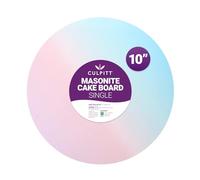 Culpitt 10" Pastel Ombre Cake Board, Extra Strong Cake Board, Pink & Blue, Masonite, Round Cake Drum, 5mm Thick | 25cm | 10 Inch Round
