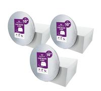 Culpitt 10" Round Silver Cake Drum Board & White Box Combo - 3 Pack Multipack