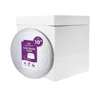 Culpitt 10" x 16" Extra Tall Cake Box & Cake Board Set | 10" Cake Drum, Cake Box, And 16" Cake Box Extension Cards | Decorated Or Tiered Cake Transport And Protection