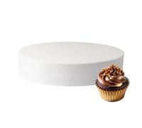 Culpitt 10" x 2" Round Cake Dummy, Square Edge Cake Form, Separator, For Practice or Displays, Smooth Polystyrene