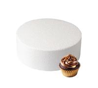 Culpitt 10" x 4" Round Cake Dummy, Straight Edge Cake Form, Practice Cake Decorating or Use for Creating Long-Lasting Displays, Smooth Polystyrene