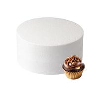 Culpitt 10" x 5" Round Cake Dummy, Straight Edge Cake Form, Practice Cake Decorating or Use for Creating Long-Lasting Displays, Smooth Polystyrene
