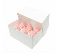 Culpitt 10 x 6 Hole Cupcake Boxes | Extra Tall | White Deep Cupcake Box For Carrying And Displaying Tasty Muffins, Fairy Cakes, Treats