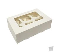 Culpitt 10 x White 6-Hole Cupcake/Muffin Boxes