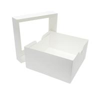 Culpitt 12" (30.5cm) Cake Boxes with Clear Window Lid | 10 Pack | Sturdy, Food Safe Display Cake Box for Celebration and Birthday Cakes - 12" x 12" x 6"