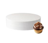 Culpitt 12" x 3" Round Cake Dummy, Straight Edge Cake Form, Practice Cake Decorating or Use for Creating Long-Lasting Displays, Smooth Polystyrene