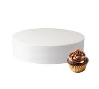 Culpitt 12" x 4" Round Cake Dummy, Straight Edge Cake Form, Practice Cake Decorating or Use for Creating Long-Lasting Displays, Smooth Polystyrene