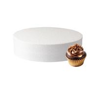 Culpitt 14" x 3" Round Cake Dummy, Straight Edge Cake Form, Practice Cake Decorating or Use for Creating Long-Lasting Displays, Smooth Polystyrene