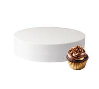 Culpitt 16" x 3" Round Cake Dummy, Straight Edge Cake Form, Practice Cake Decorating or Use for Creating Long-Lasting Displays, Smooth Polystyrene