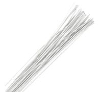 Culpitt 24 Gauge White Florist Wires, Paper Covered Wire For Cake Decorating, Sugar Flowers, Sprays, 36cm x 50 Pack