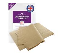 Culpitt 25 x 36cm Kraft Brown Greaseproof Sheets - 100 Pack
