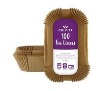 Culpitt 2lb Loaf Tin Liners, 100 Pack, Non-Stick Siliconised Greaseproof Paper for Baking Bread and Cakes, Air Fryer Liner, Made in The UK